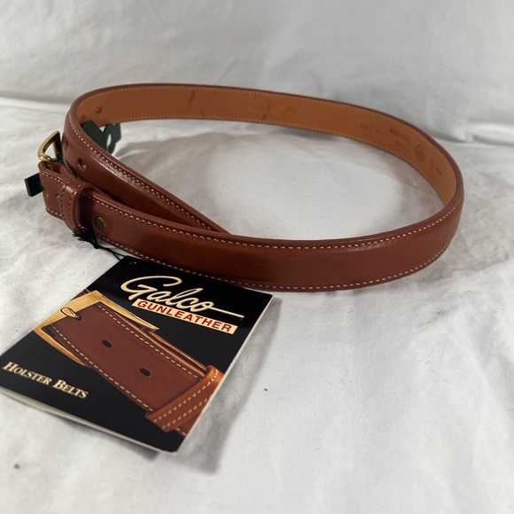 GALCO Belt Tan Leather Hand Made USA 34-85 - Picture 3 of 8
